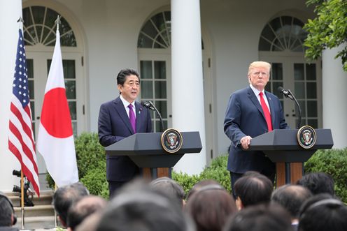 Photograph of the Japan-U.S. joint press conference