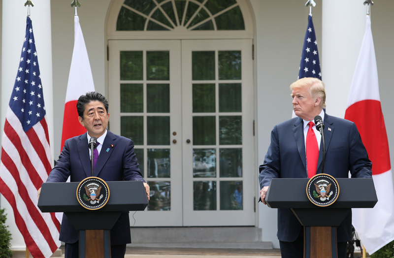 Photograph of the Japan-U.S. joint press conference