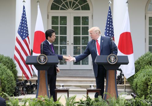 Photograph of the Japan-U.S. joint press conference