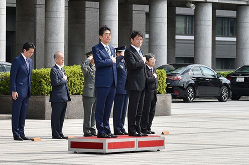 Photograph of the Prime Minister attending the Meeting of the Ministry of Defense and Self-Defense Force Senior Personnel (1)