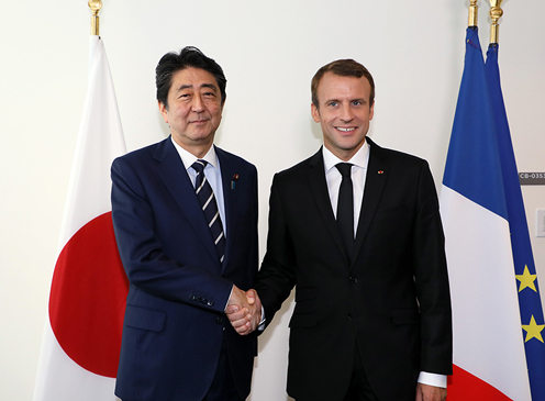 Photograph of the Japan-France Summit Meeting
