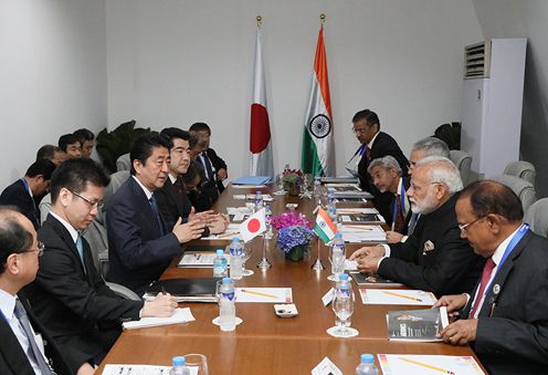 Photograph of the Japan-India Summit Meeting