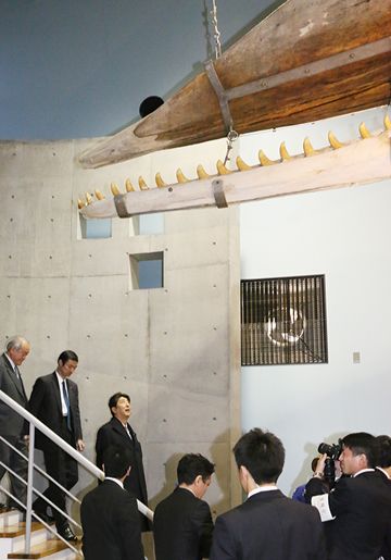 Photograph of the Prime Minister visiting the Whale and Science of Sea Museum (3)