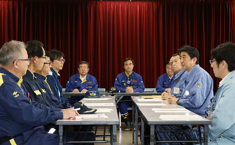 Photograph of the meeting to exchange views at Takatsuki City Hall