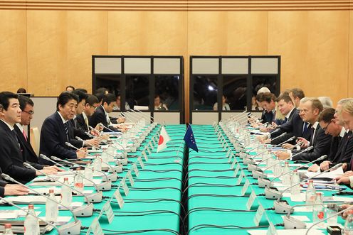 Photograph of the Japan-EU Summit Meeting