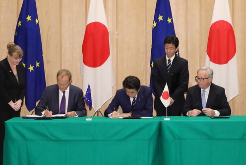 Photograph of the signing ceremony