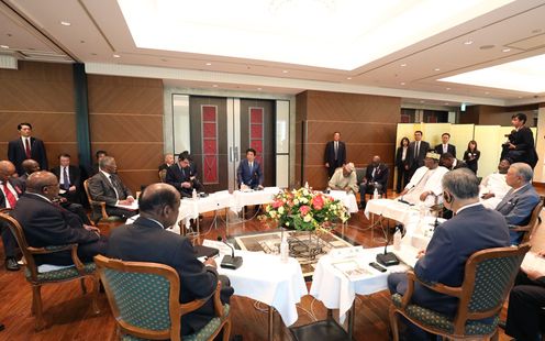 Photograph of the Prime Minister attending the meeting