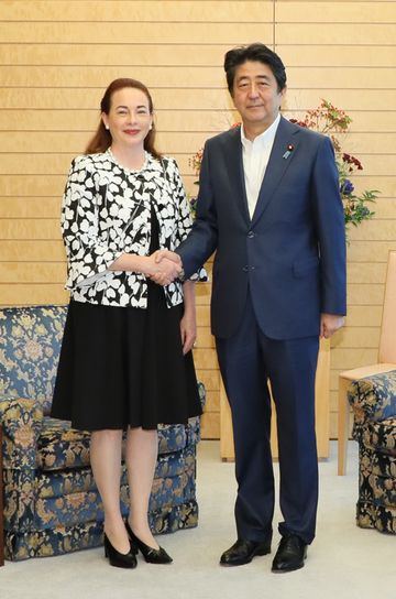 Photograph of the Prime Minister receiving the courtesy call