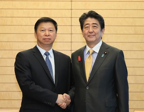 Photograph of the Prime Minister receiving the courtesy call