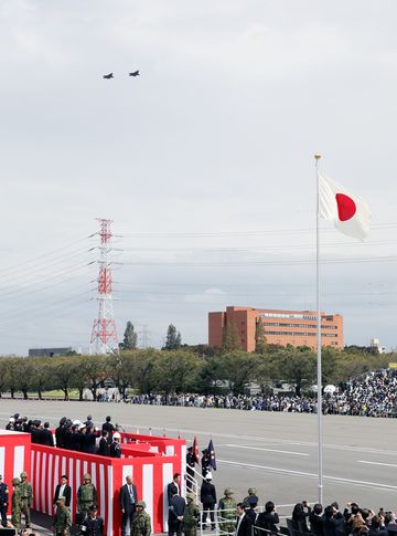 Photograph of the aerobatic flight exhibition