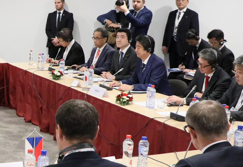 Photograph of the V4 plus Japan Summit Meeting