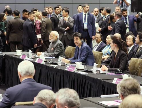 Photograph of Prime Minister Abe attending the East Asia Summit