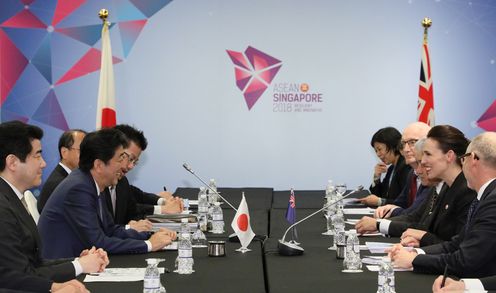 Photograph of the Japan-New Zealand Summit Meeting