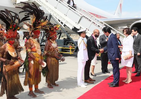 Photograph of the Prime Minister visiting Papua New Guinea