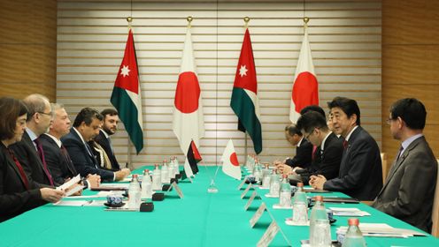 Photograph of the Japan-Jordan Summit Meeting