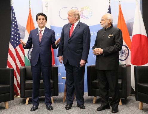 Photograph of the Japan-U.S.-India Summit Meeting (1)