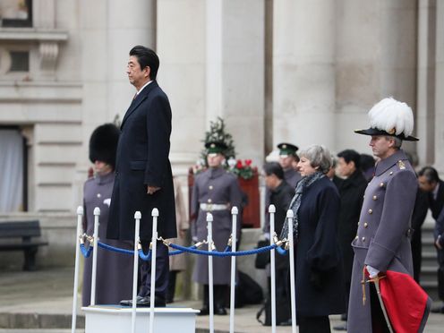 Photograph of the salute and guard of honor ceremony