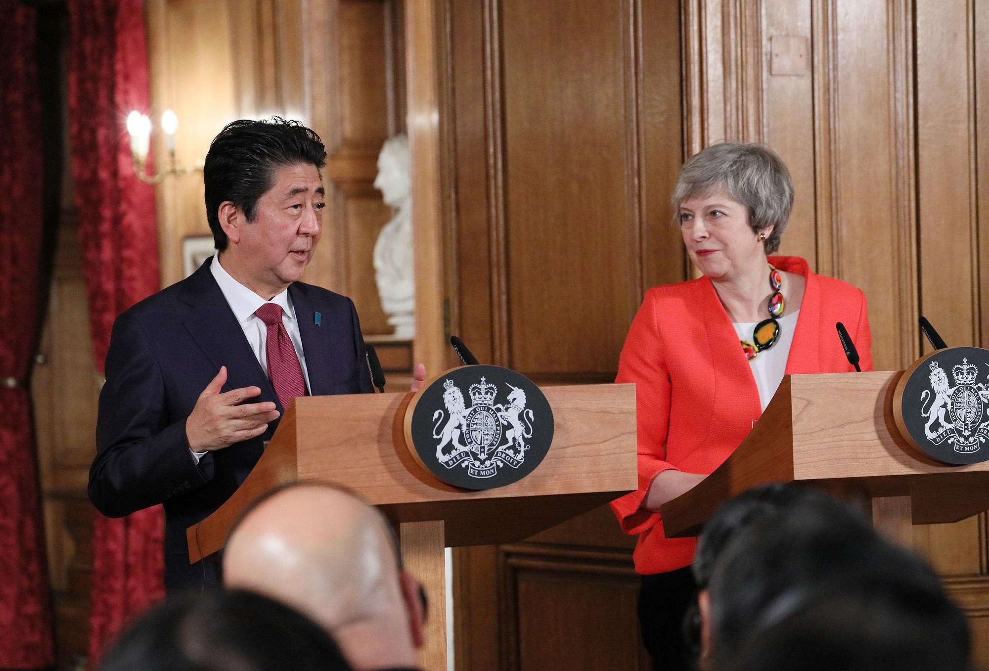 Photograph of the Japan-UK joint press conference