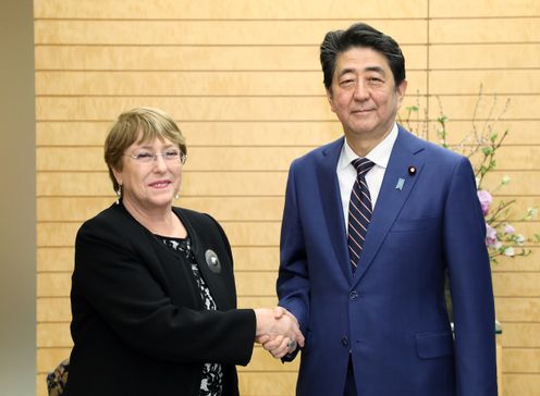 Photograph of the Prime Minister receiving the courtesy call