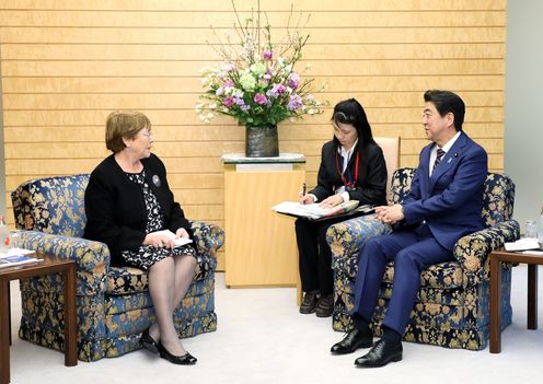 Photograph of the Prime Minister receiving the courtesy call