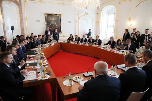 Photograph of the V4 plus Japan Summit Meeting (1)