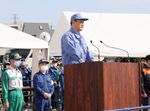 Photograph of the Prime Minister delivering an address during the joint disaster management drills by the nine municipalities in the Kanto region (1)