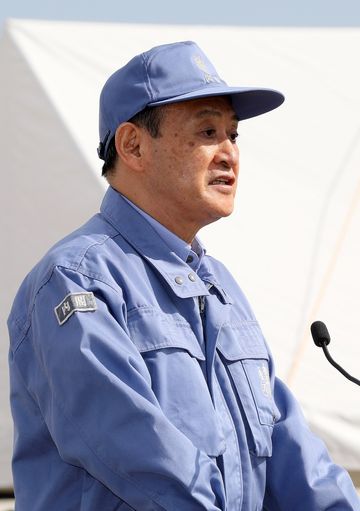 Photograph of the Prime Minister delivering an address during the joint disaster management drills by the nine municipalities in the Kanto region (2)