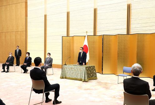 Photograph of the Prime Minister delivering an address (3)