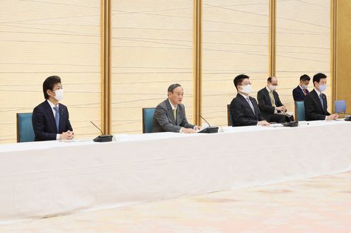 Photograph of the Prime Minister making a statement (3)