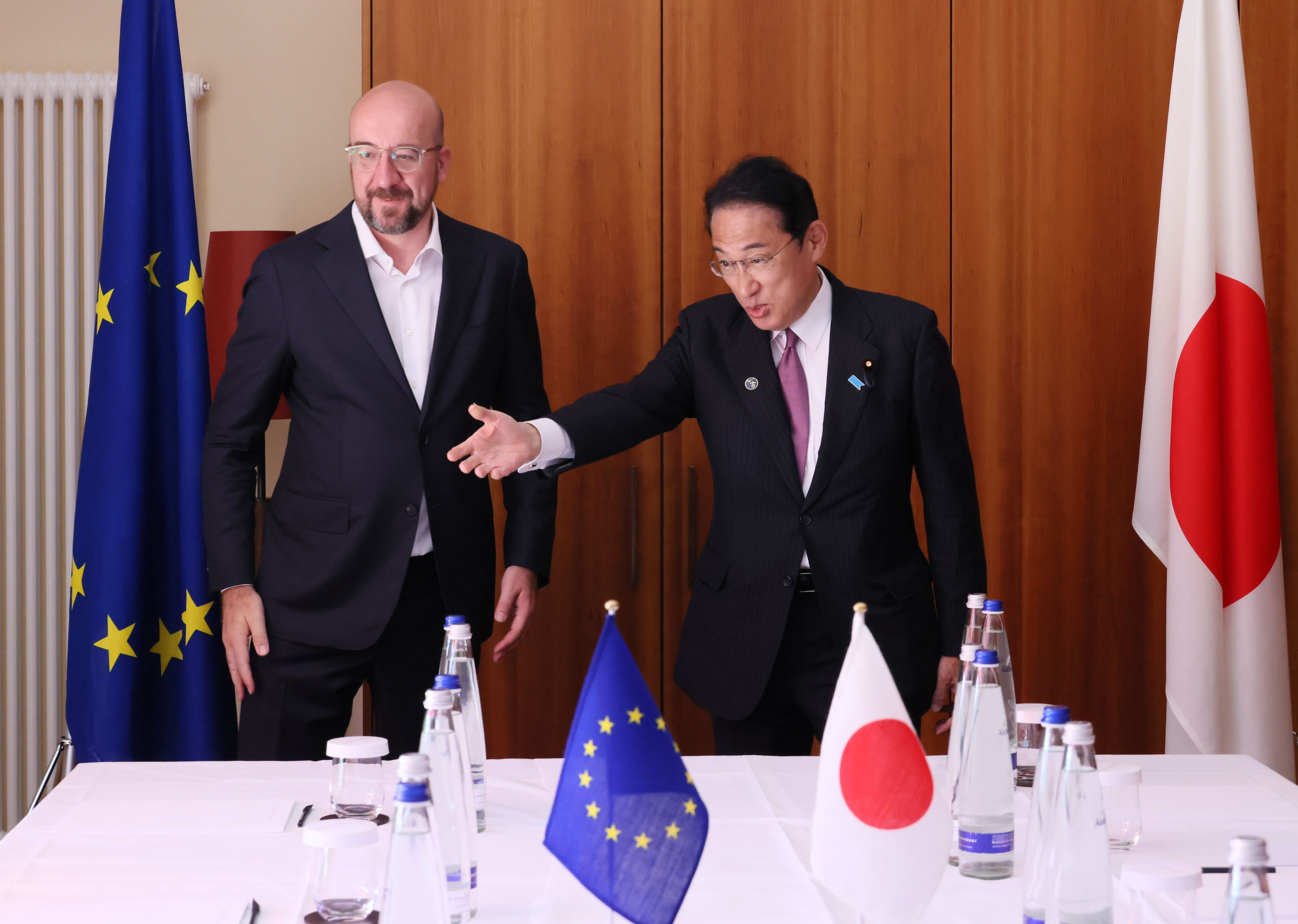 Photograph of the Prime Minister holding a meeting with European Council President Charles Michel (3)