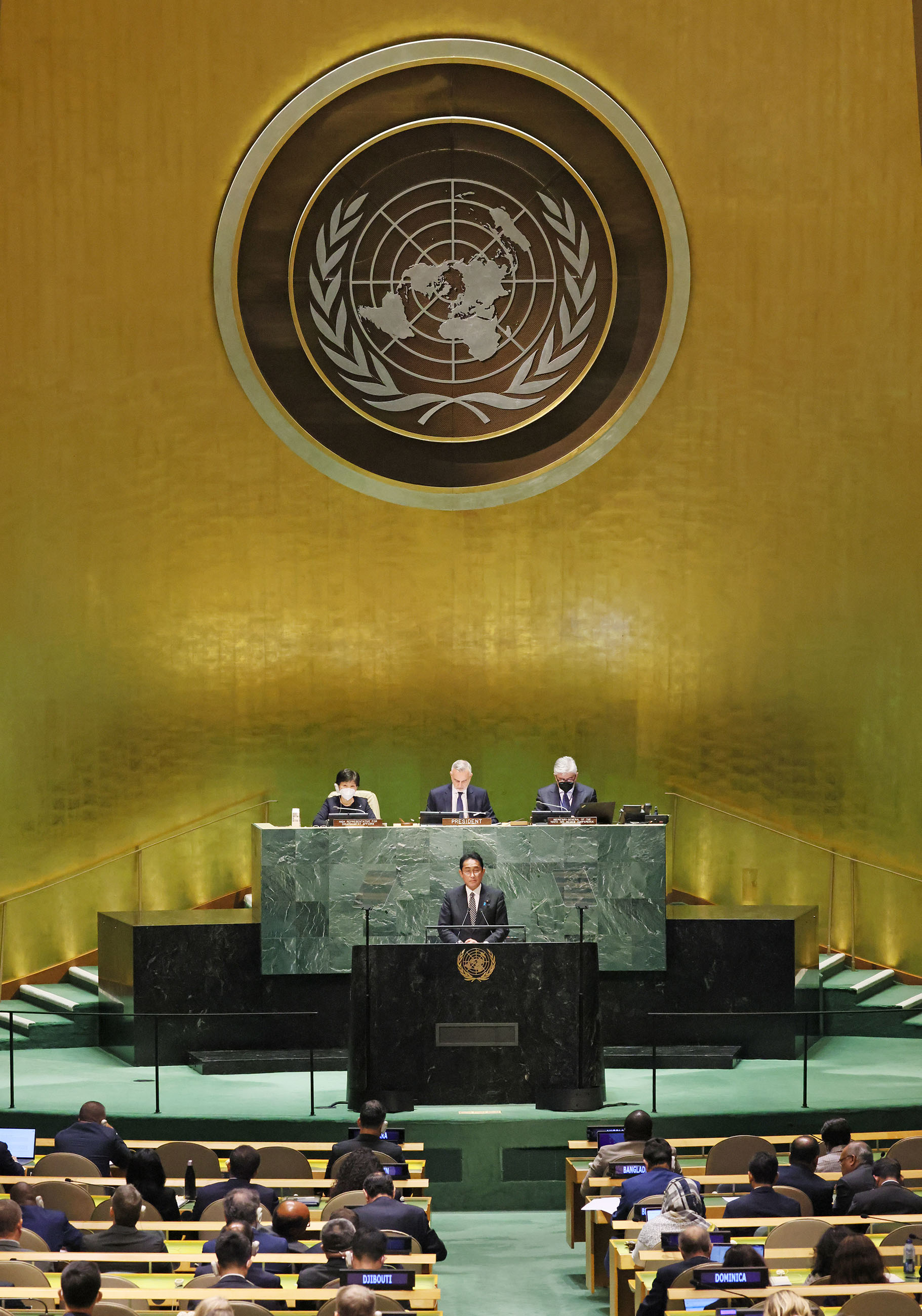 Photograph of the Prime Minister delivering a speech at the general debate of the NPT Review Conference(11)