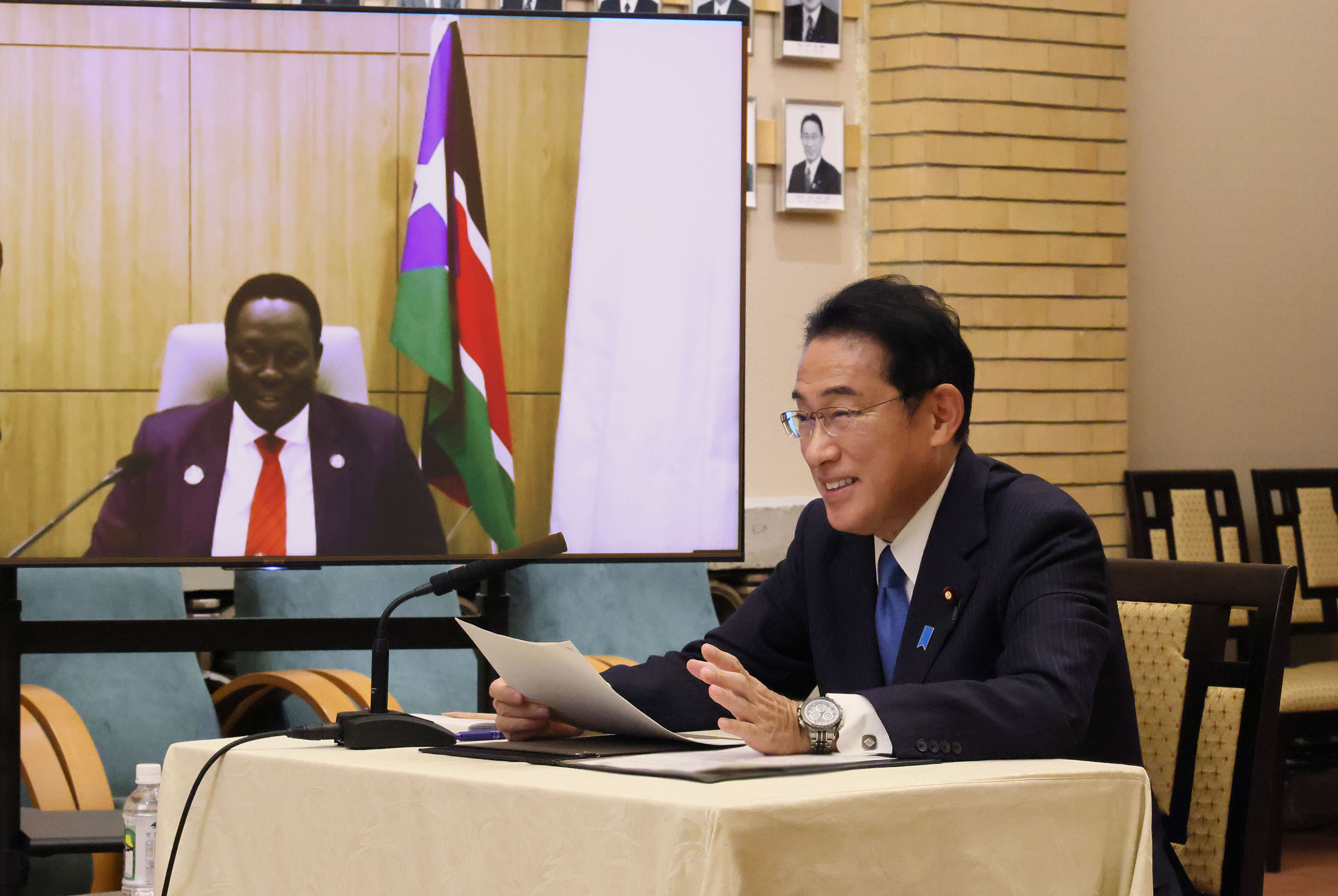 Photograph of the Video Conference with Vice President Abdelbagi of South Sudan (1)