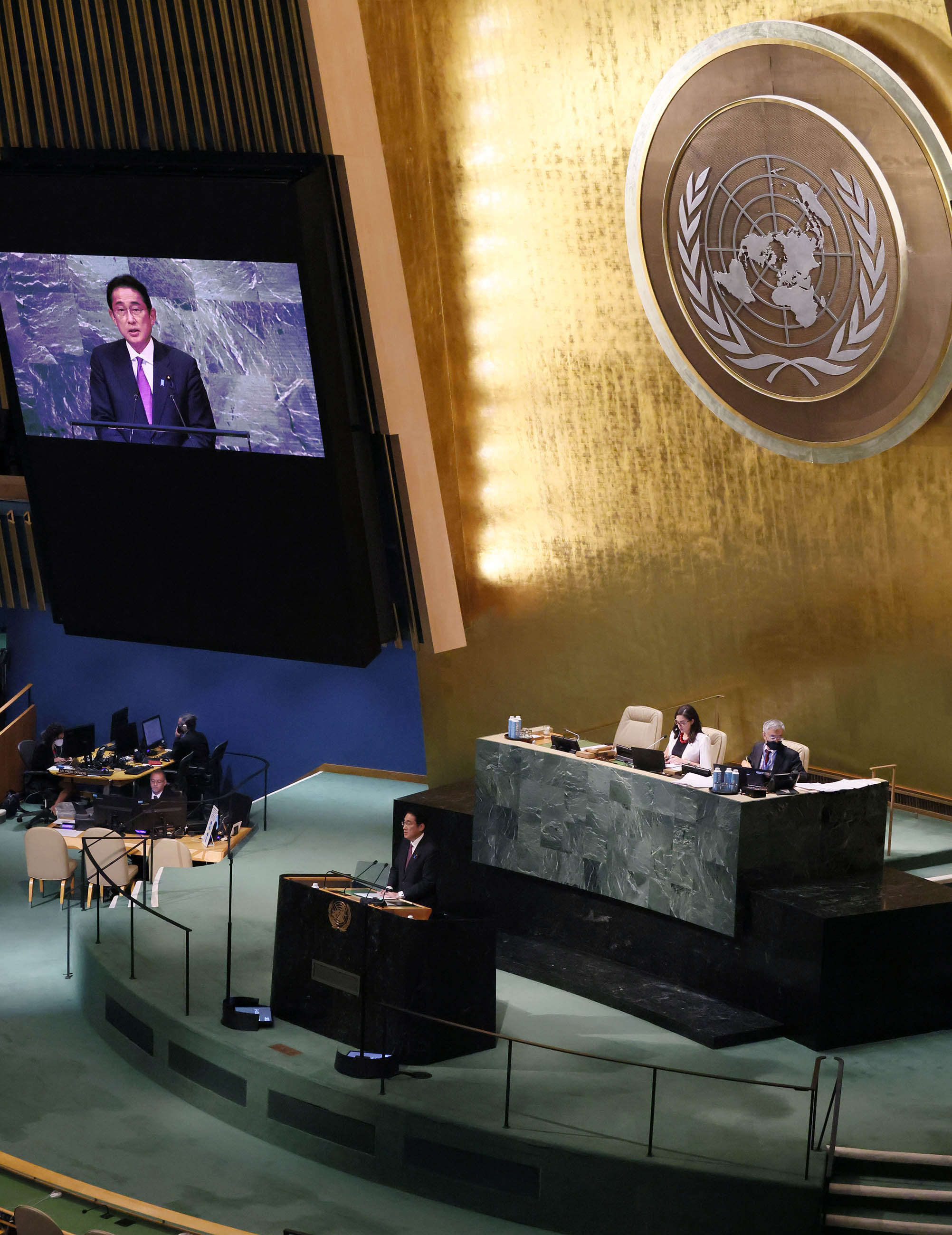 Photograph of the Prime Minister delivering an address at the United Nations General Assembly (4)