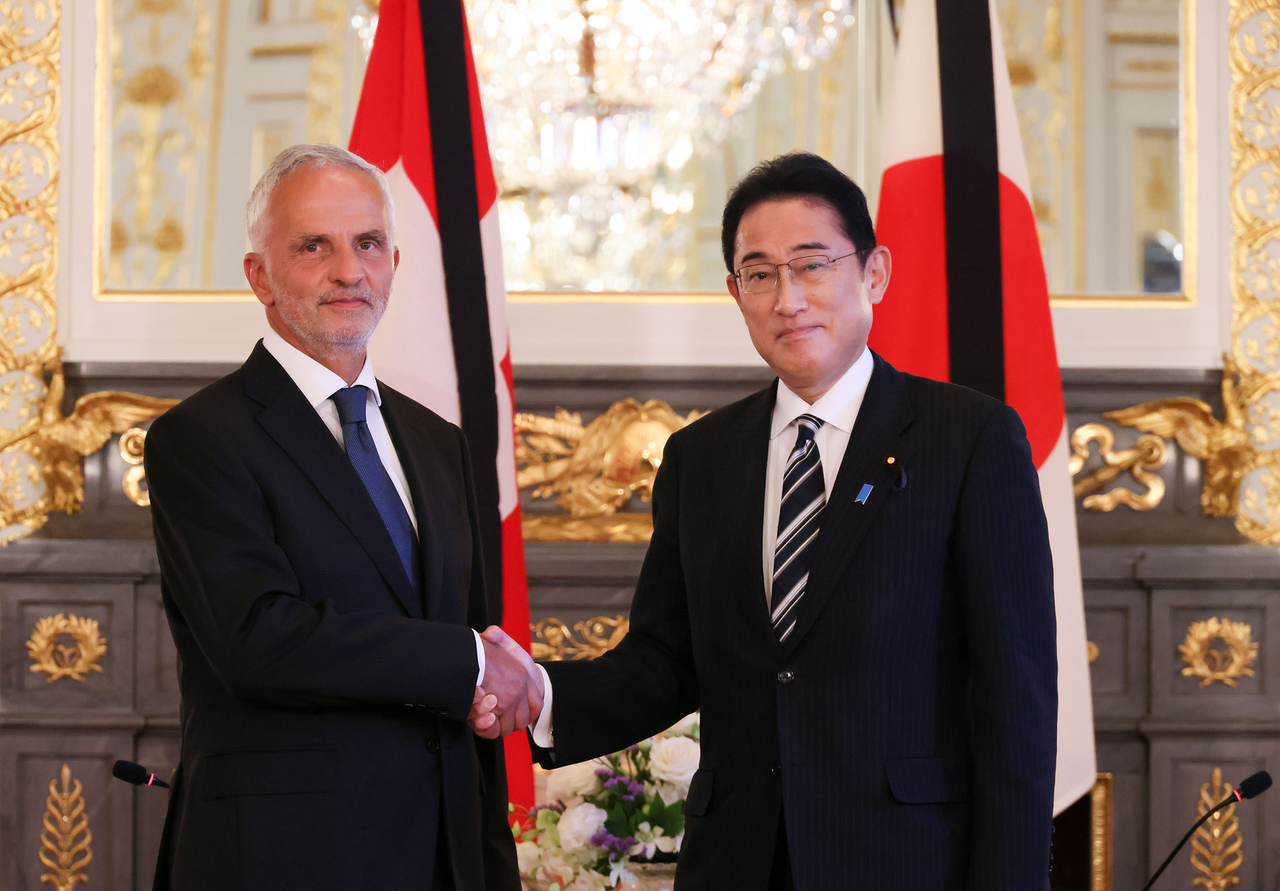 Photograph of the Prime Minister holding a meeting with Former Swiss President Burkhalter (1)