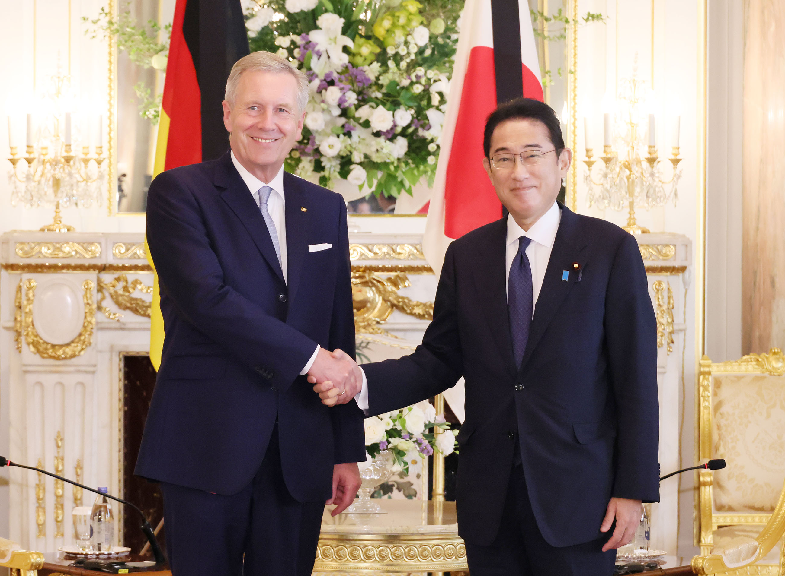 Photograph of the Prime Minister holding a meeting with former President Wulff of Germany (1)