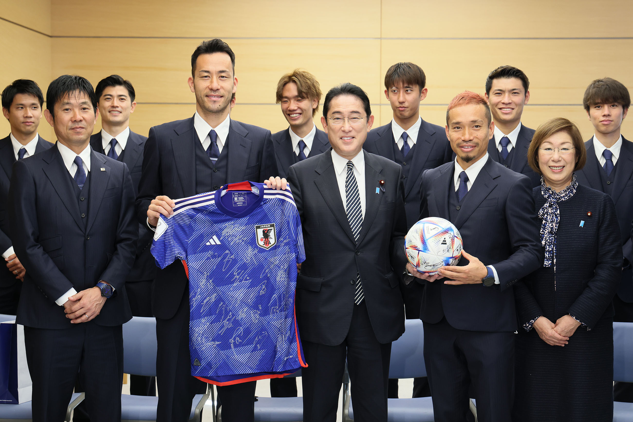 Courtesy Call from the Samurai Blue (Japan National Football Team) at the FIFA World Cup Qatar 2022