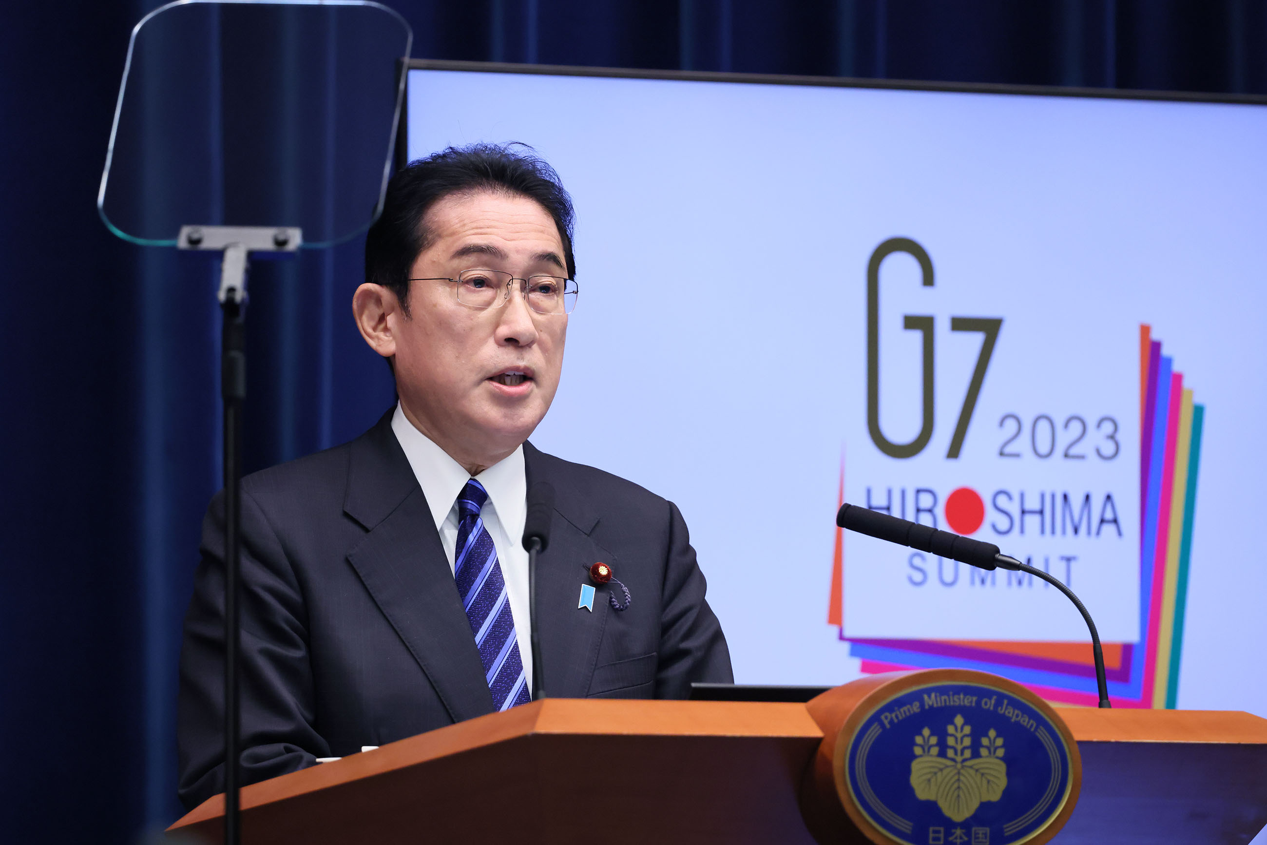 Prime Minister Kishida making an opening statement (7)