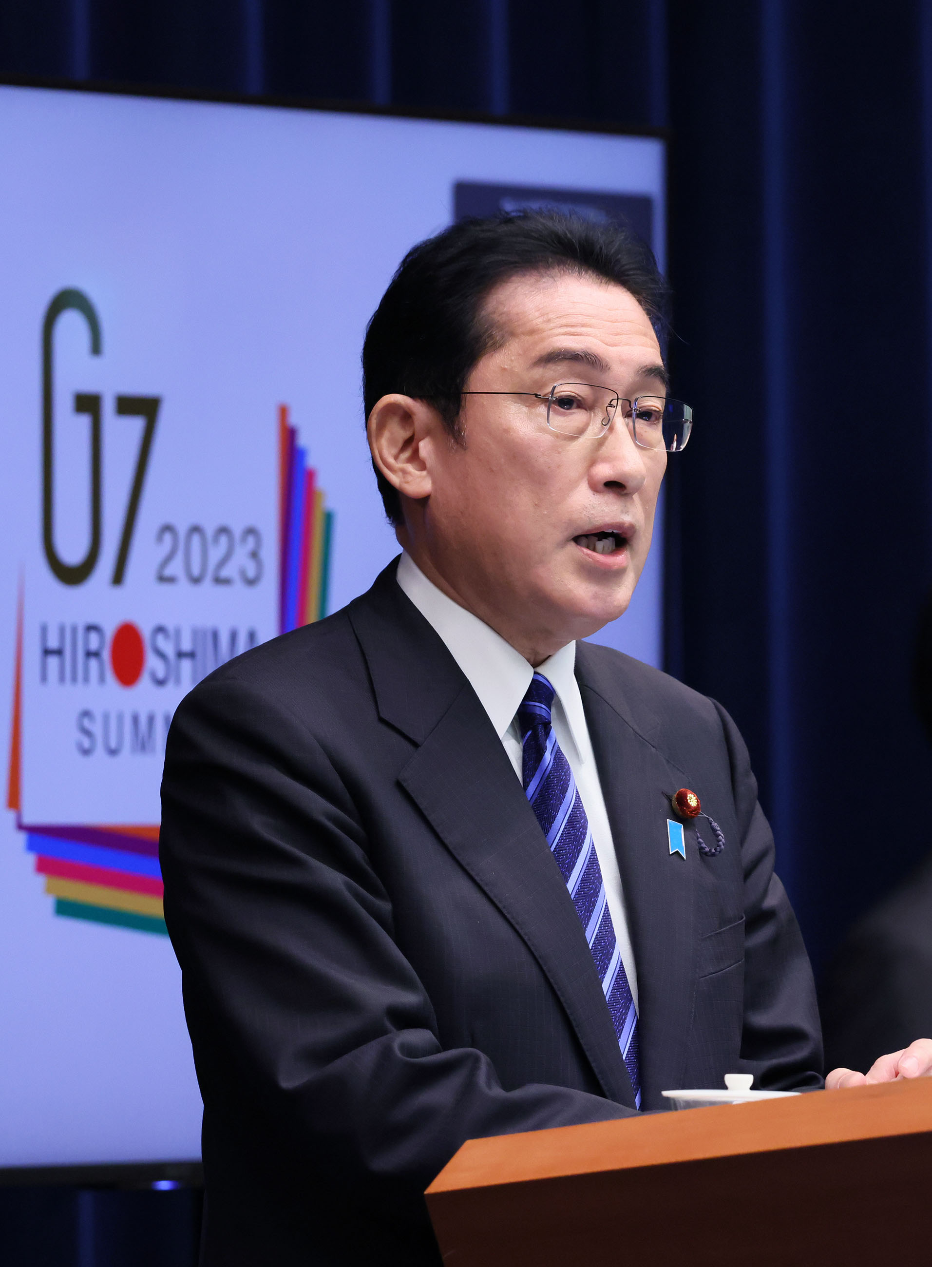 Prime Minister Kishida making an opening statement (8)