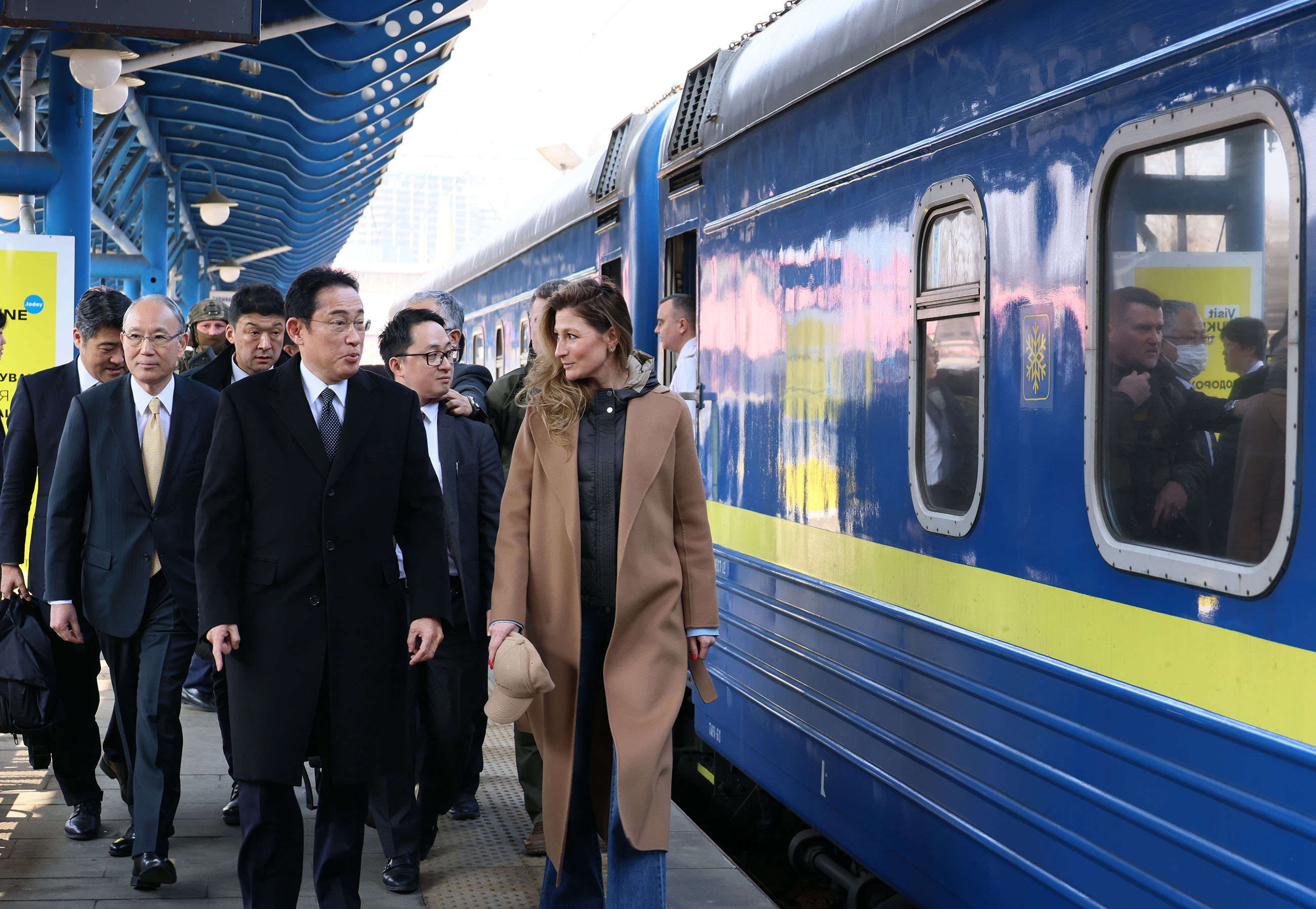 Prime Minister Kishida arriving in Kyiv