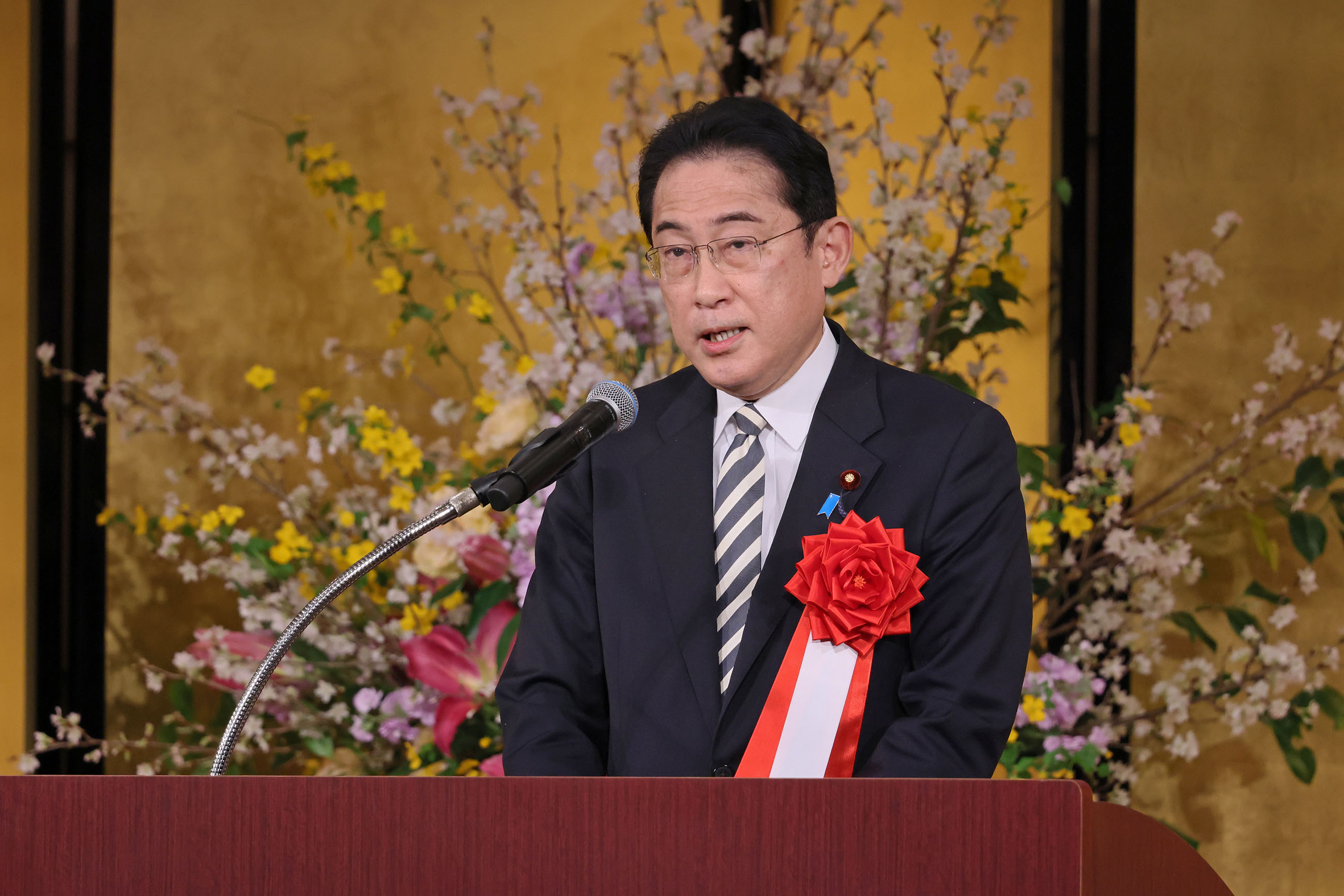 Prime Minister Kishida delivering an address (5)