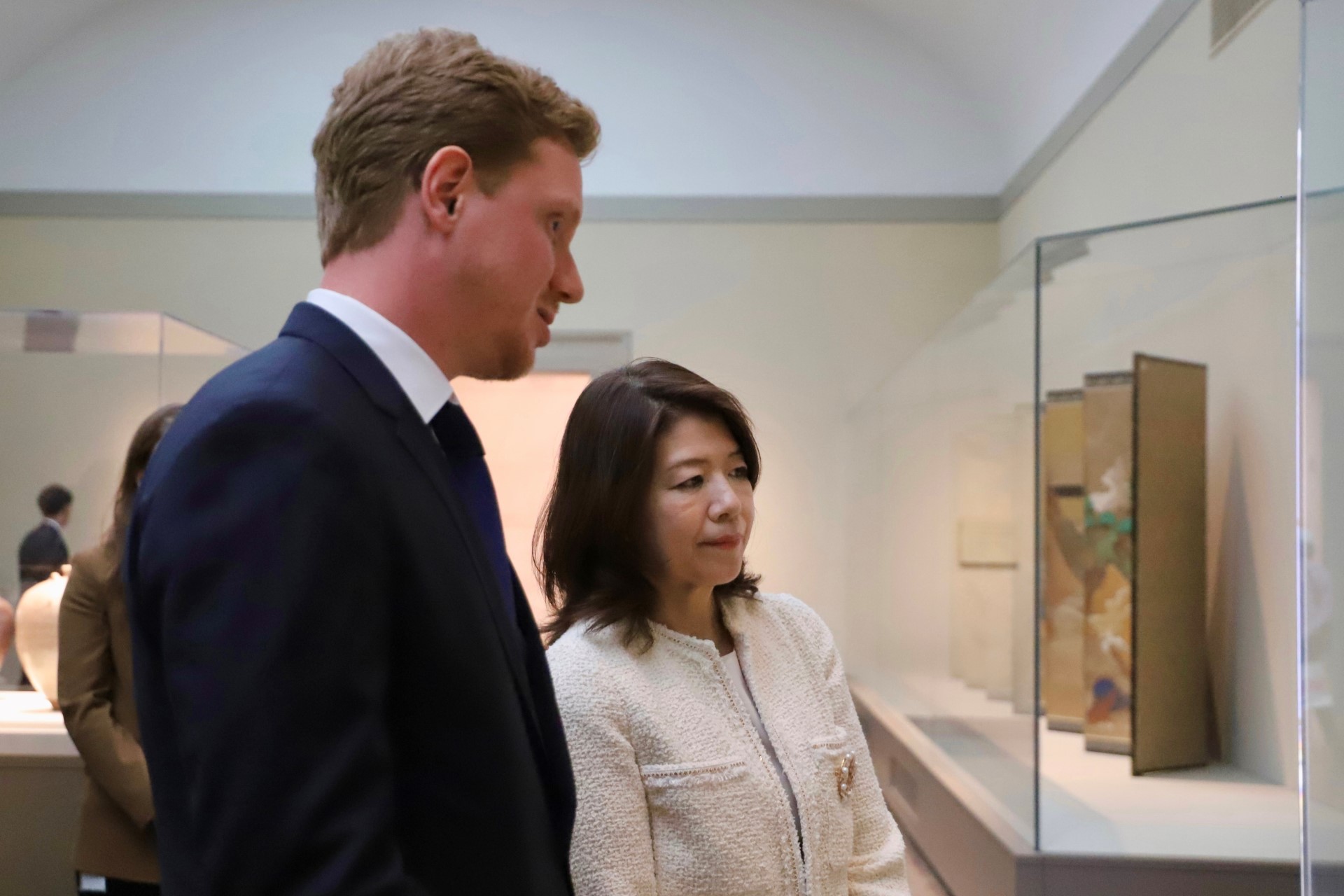 Mrs. Kishida visiting the National Museum of Asian Art (2) (Photo: MOFA)