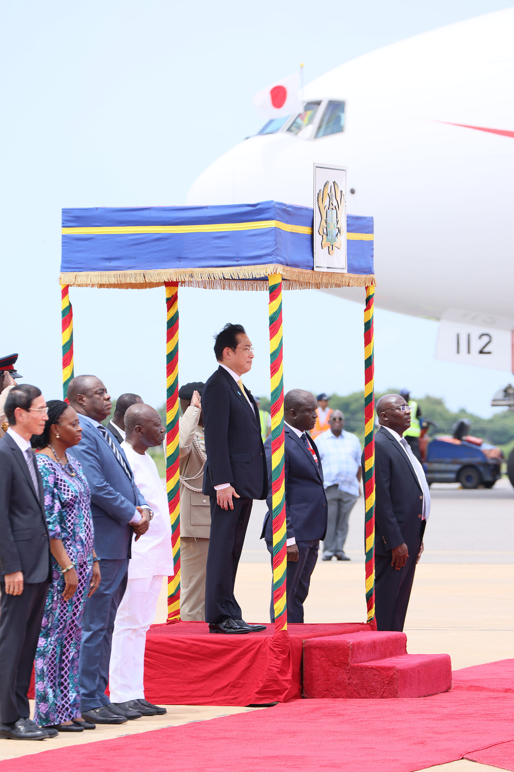 Prime Minister Kishida arriving in Ghana (2)