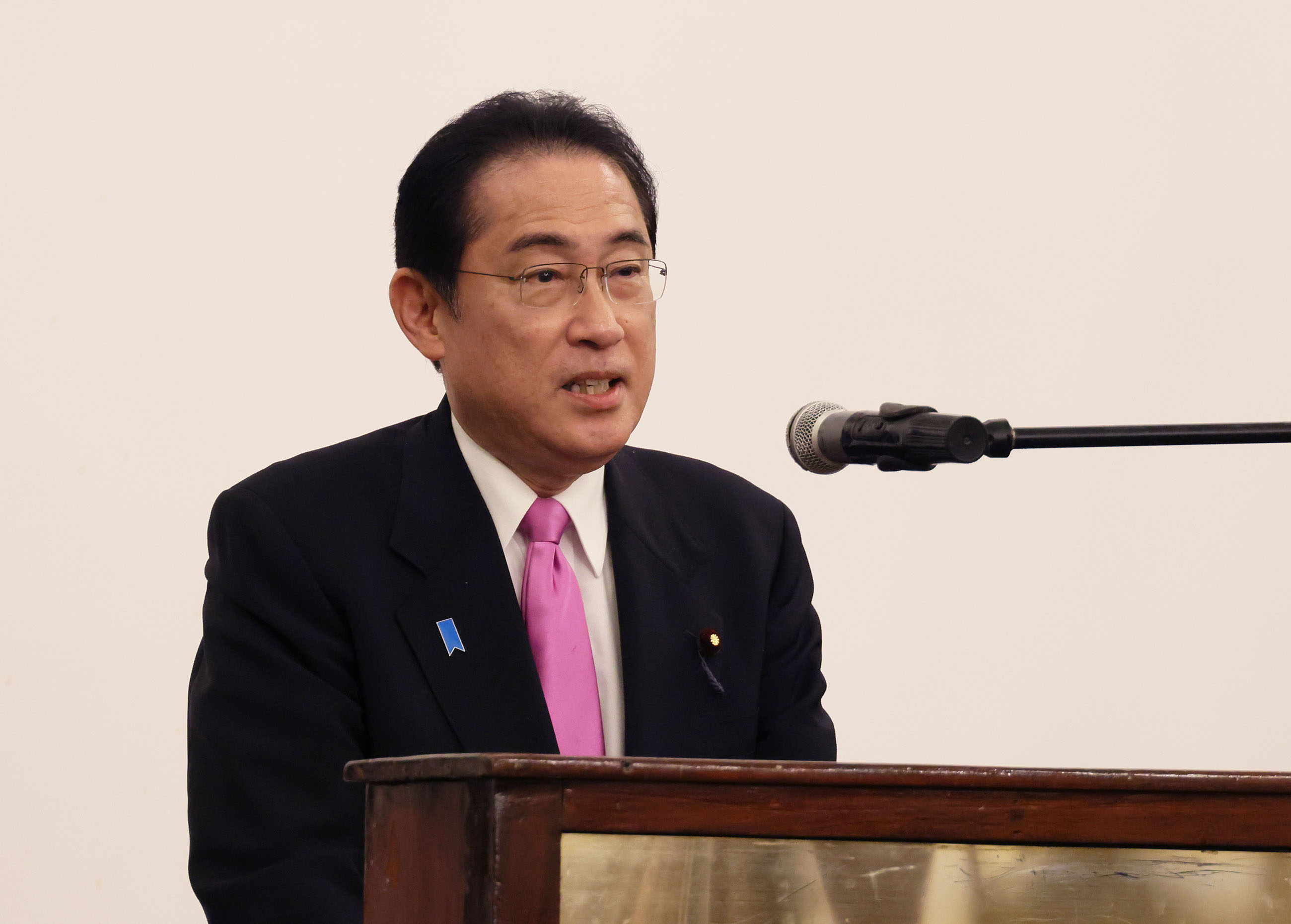 Prime Minister Kishida delivering an address at the Japan-Mozambique Business Exchange Meeting (2)