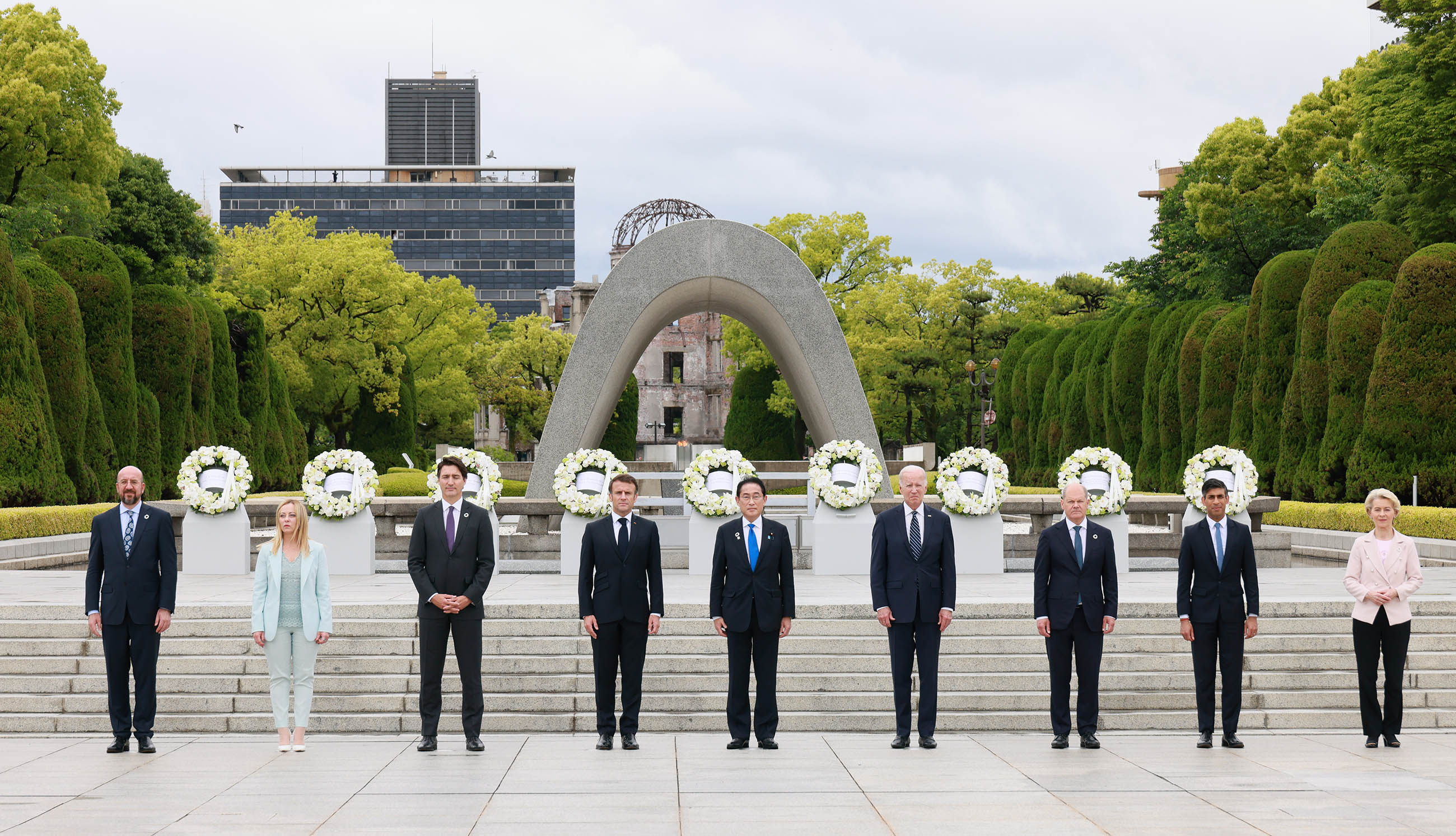 G7 Hiroshima Summit (First Day): Events Held at the Hiroshima Peace Memorial Park with the G7 Leaders and Others