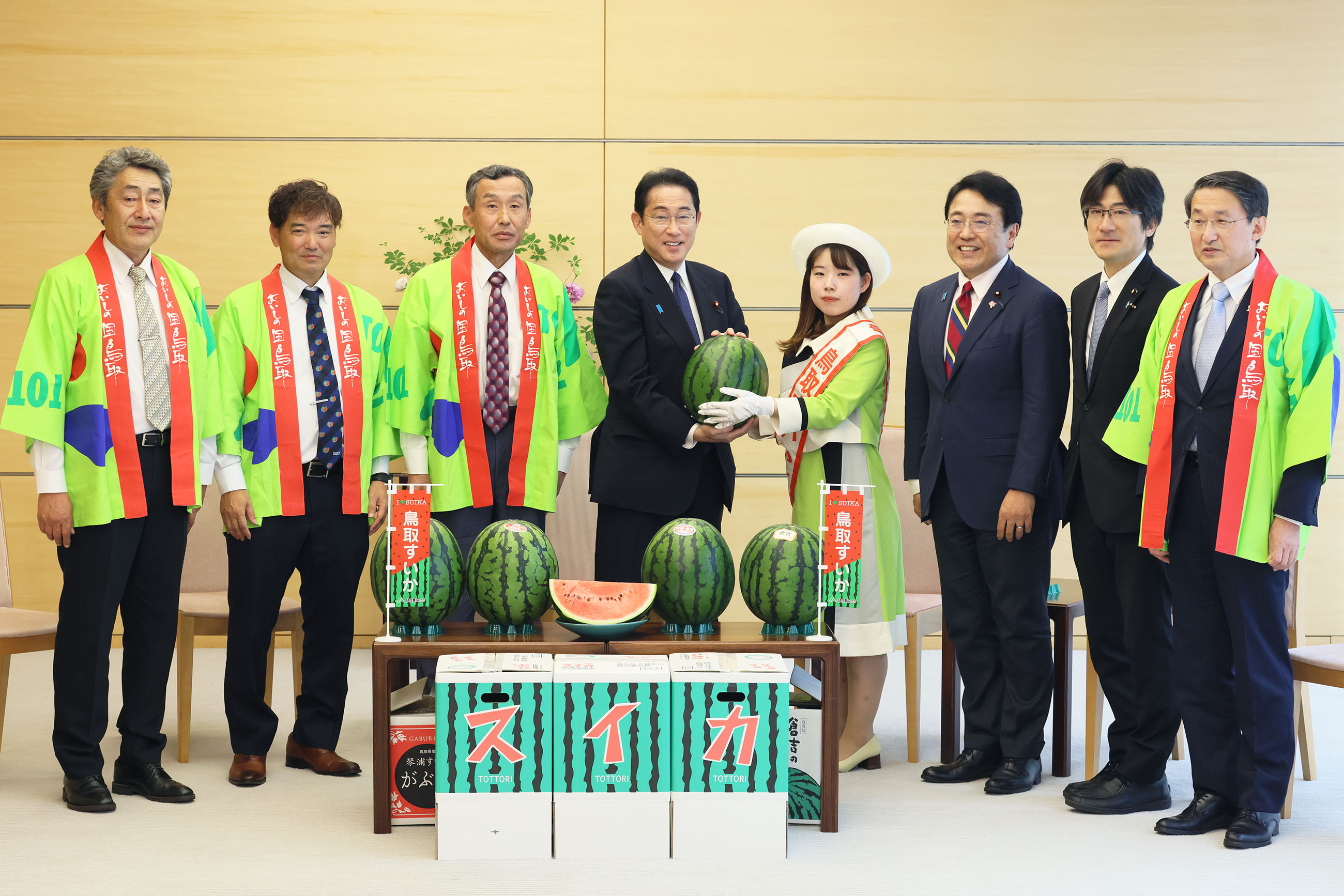 Presentation of Tottori Watermelon by JA ZEN-NOH Tottori