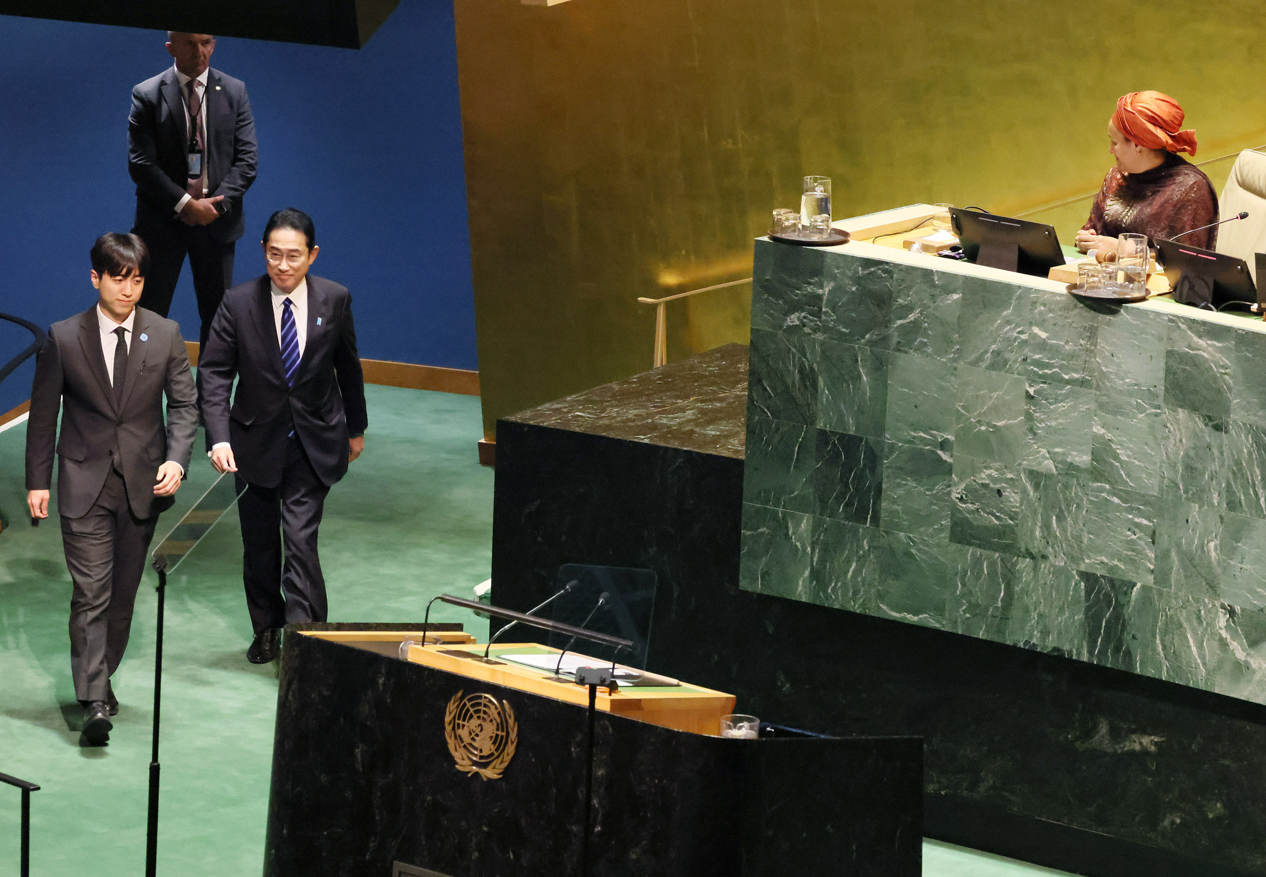 Prime Minister Kishida delivering an address at the United Nations General Assembly (2)