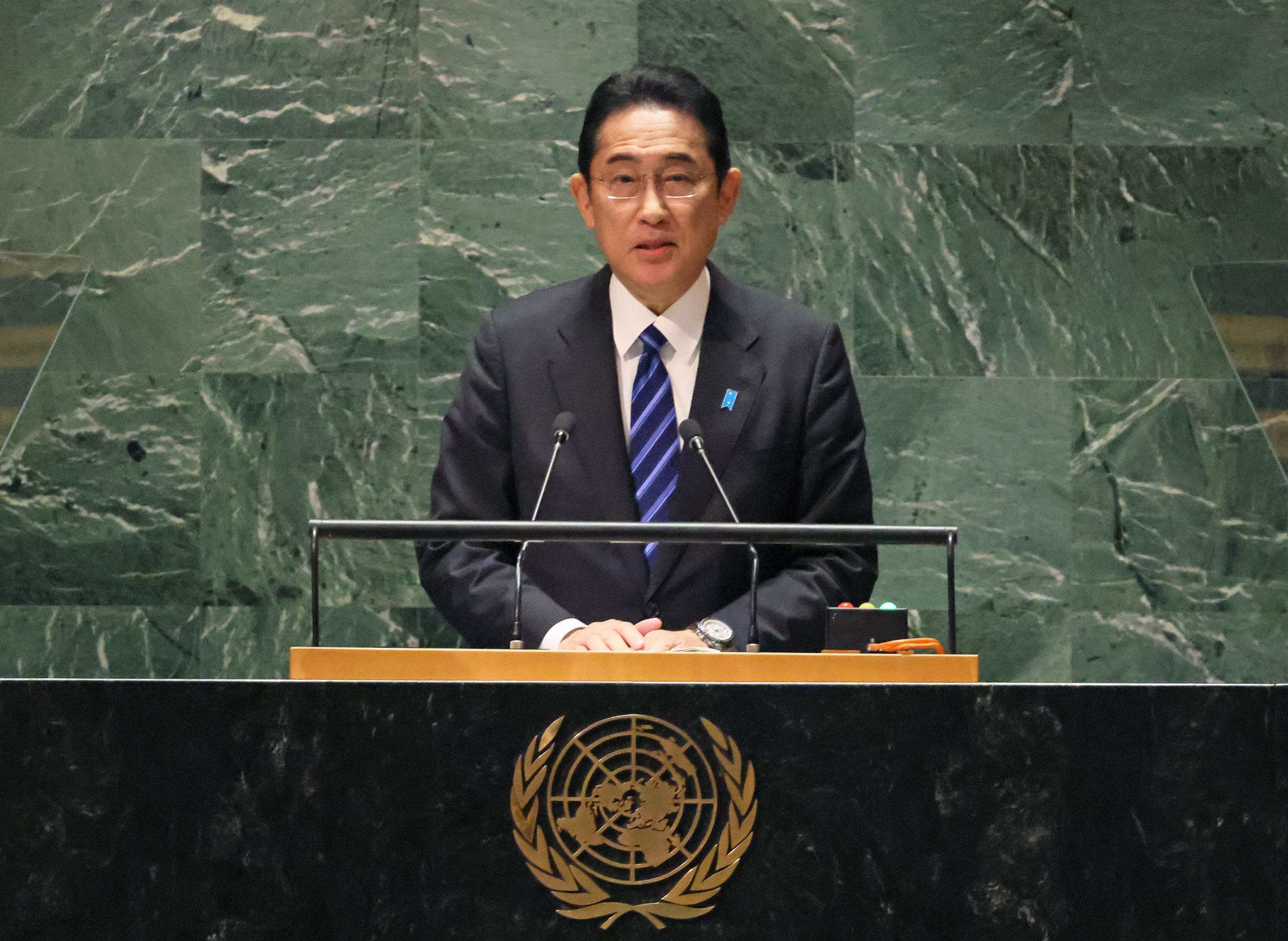 Prime Minister Kishida delivering an address at the United Nations General Assembly (4)