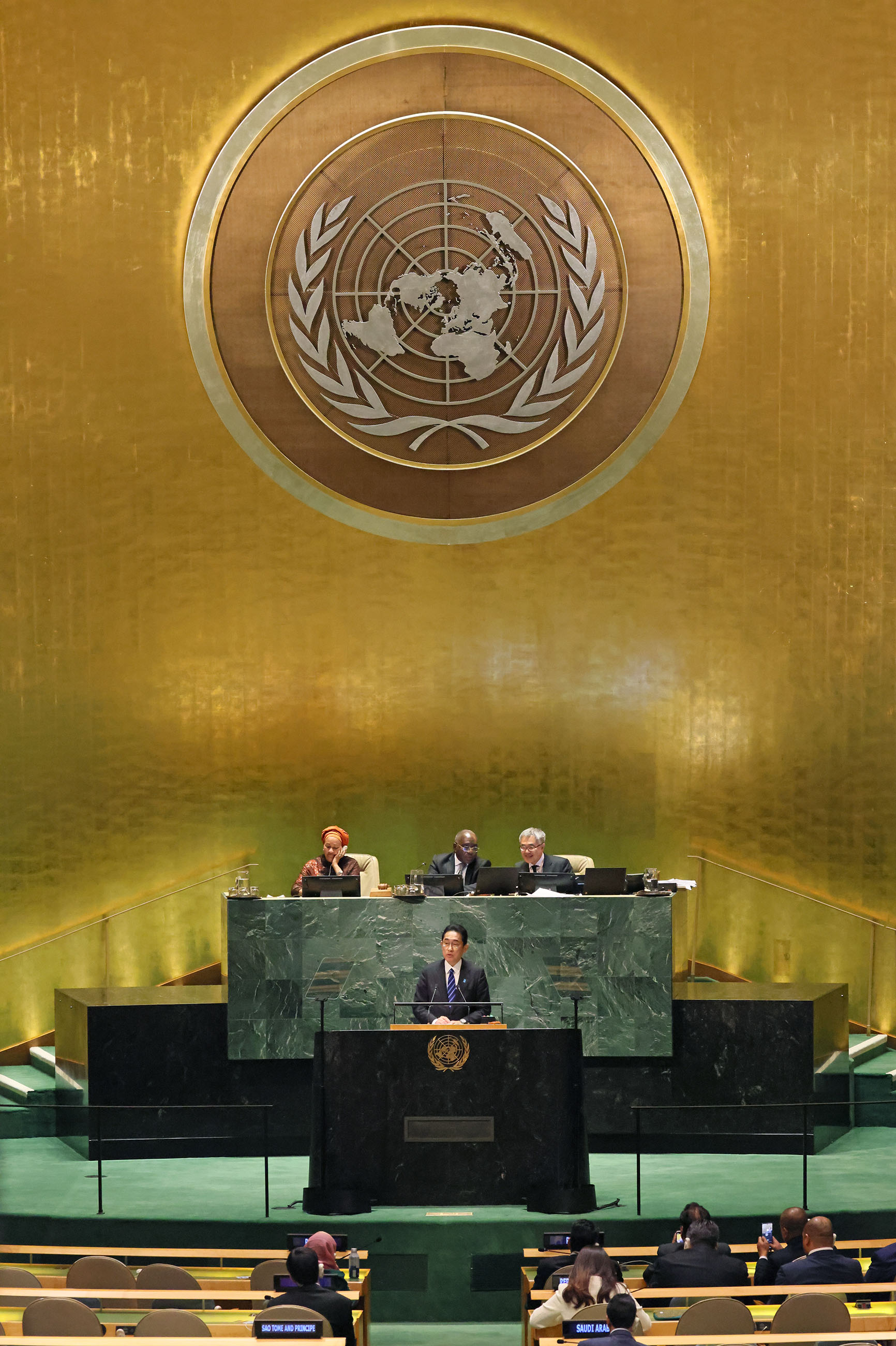 Prime Minister Kishida delivering an address at the United Nations General Assembly (6)