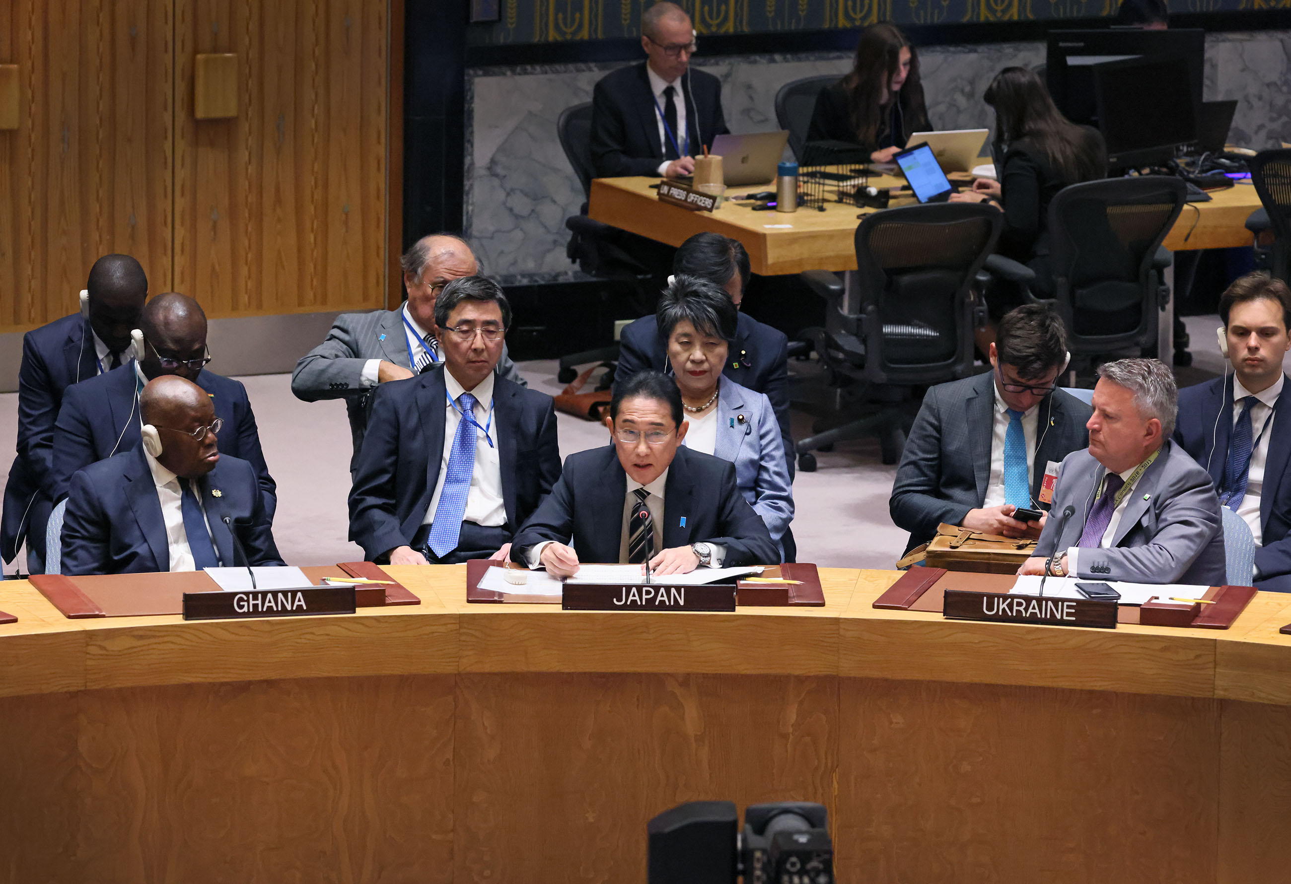 Prime Minister Kishida attending the Security Council High Level Open Debate on “Upholding the purposes and principles of the UN Charter through effective multilateralism: maintenance of peace and security of Ukraine” (1)