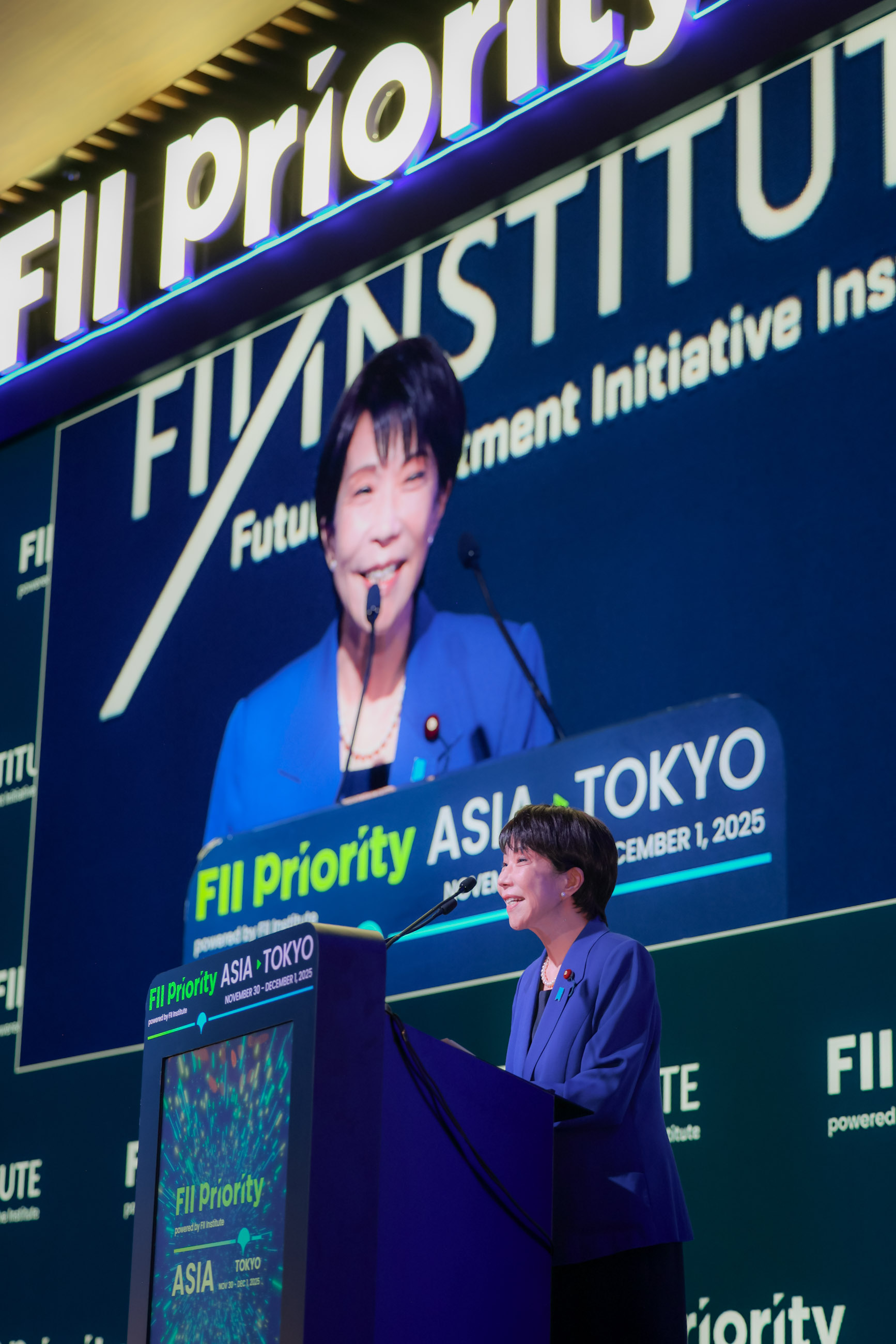 Prime Minister Takaichi delivering an address (6)